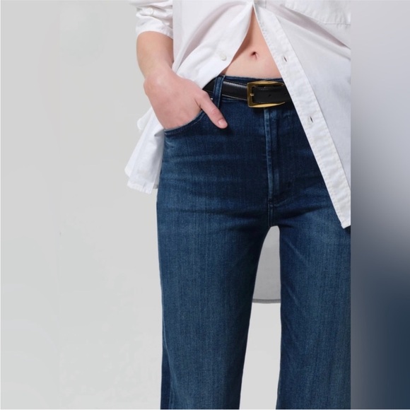 Citizens Of Humanity Caia High Rise Straight Leg Jeans Regency Dark Wash Size 28 - Picture 3 of 14
